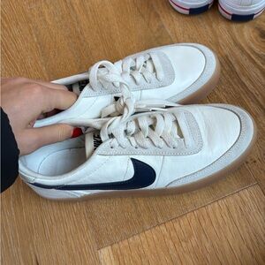 Nike White and Dark Blue Sneakers